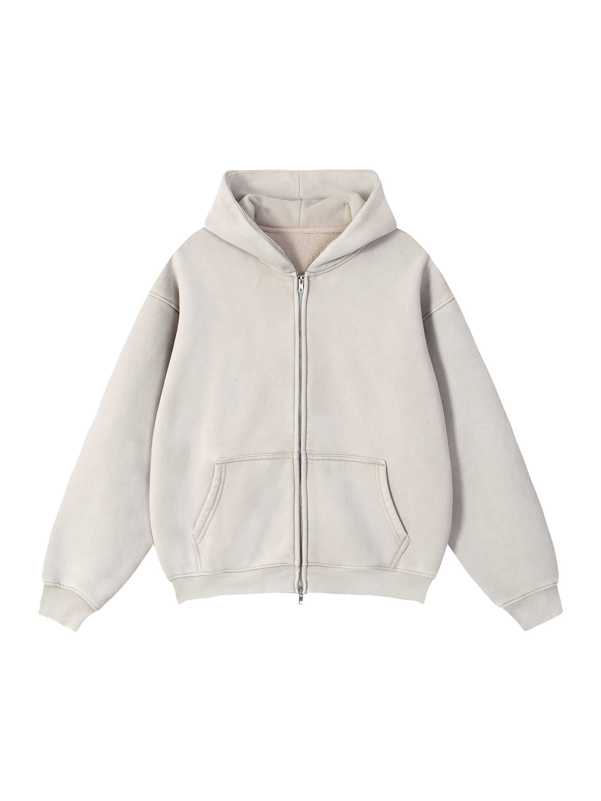 Washed Zip-Through Hoodie – Essential Streetwear | Tapstitch